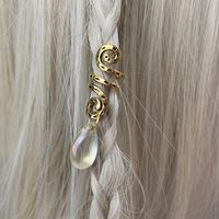 Women's Retro Water Droplets Waves Artificial Crystal Alloy Handmade Hair Accessories sku image 11