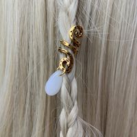 Women's Retro Water Droplets Waves Artificial Crystal Alloy Handmade Hair Accessories sku image 10