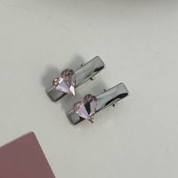 Casual Simple Style Star Bow Knot Rectangle Metal Inlay Rhinestones Hair Clip sku image 8