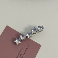 Casual Simple Style Star Bow Knot Rectangle Metal Inlay Rhinestones Hair Clip sku image 38