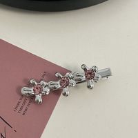 Casual Simple Style Star Bow Knot Rectangle Metal Inlay Rhinestones Hair Clip sku image 22