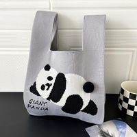 Women's Medium Polyester Cartoon Bear Cat Streetwear Open Handbag sku image 55