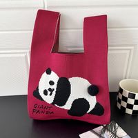 Women's Medium Polyester Cartoon Bear Cat Streetwear Open Handbag sku image 54