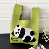 Women's Medium Polyester Cartoon Bear Cat Streetwear Open Handbag sku image 58