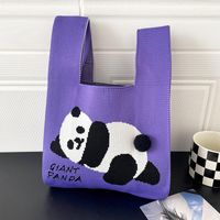 Women's Medium Polyester Cartoon Bear Cat Streetwear Open Handbag sku image 59