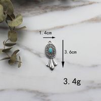 Elegant Retro Cross Owl Alloy Inlay Turquoise Jewelry Accessories sku image 6