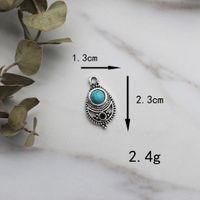 Elegant Retro Cross Owl Alloy Inlay Turquoise Jewelry Accessories sku image 1