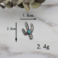 Elegant Retro Cross Owl Alloy Inlay Turquoise Jewelry Accessories sku image 11