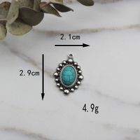 Elegant Retro Cross Owl Alloy Inlay Turquoise Jewelry Accessories sku image 13