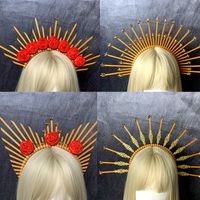 Retro Star Crown Flower Plastic Resin Hair Band main image 1