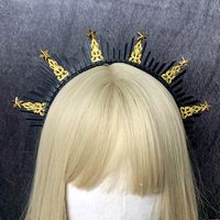 Retro Star Crown Flower Plastic Resin Hair Band sku image 8