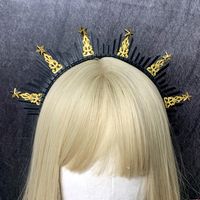 Retro Star Crown Flower Plastic Resin Hair Band main image 4