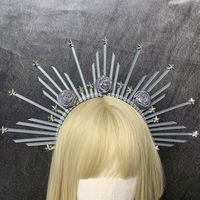 Retro Star Crown Flower Plastic Resin Hair Band main image 3