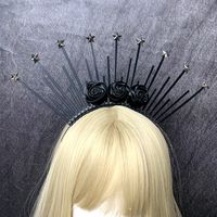 Retro Star Crown Flower Plastic Resin Hair Band sku image 11