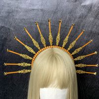 Retro Star Crown Flower Plastic Resin Hair Band sku image 12