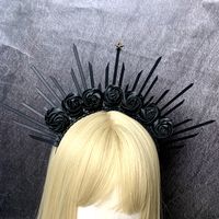 Retro Star Crown Flower Plastic Resin Hair Band sku image 1