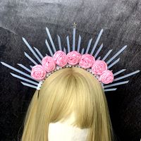 Retro Star Crown Flower Plastic Resin Hair Band sku image 4