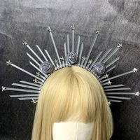 Retro Star Crown Flower Plastic Resin Hair Band sku image 6