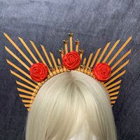 Retro Star Crown Flower Plastic Resin Hair Band sku image 7