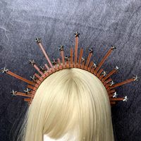 Retro Star Crown Flower Plastic Resin Hair Band sku image 10