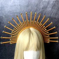 Retro Star Crown Flower Plastic Resin Hair Band sku image 13
