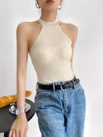 Women's Bodysuits Bodysuits Rib-knit Sexy Solid Color main image 4