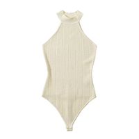 Women's Bodysuits Bodysuits Rib-knit Sexy Solid Color sku image 2