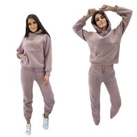 Women's Casual Sports Solid Color Polyester Pocket Pants Sets main image 2