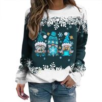 Women's Hoodie Long Sleeve Hoodies & Sweatshirts Printing Christmas Snowman Reindeer Rudolph Doll main image 1