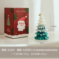 Christmas Cute Christmas Tree Paraffin Party Candle 1 Piece sku image 2