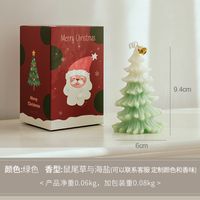 Christmas Cute Christmas Tree Paraffin Party Candle 1 Piece sku image 4