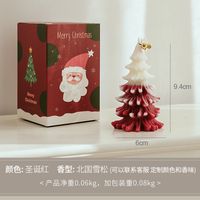 Christmas Cute Christmas Tree Paraffin Party Candle 1 Piece sku image 1