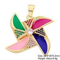 Classic Style Heart Shape Copper Plating Inlay Zircon 18k Gold Plated White Gold Plated Charms Jewelry Accessories sku image 5
