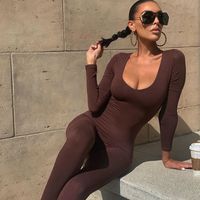 Women's Fitness Sports Sports Solid Color Full Length Jumpsuits main image 5