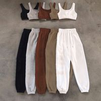 Women's Casual Sports Solid Color Polyester Pants Sets main image 6