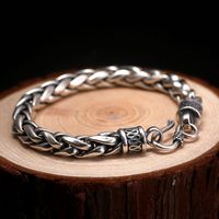 Hip-Hop Solid Color Alloy Iron Plating Unisex Bracelets sku image 1