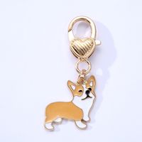 Cute Pet Dog Alloy Drip Oil Pendant Jewelry Accessories sku image 8