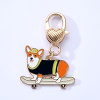 Cute Pet Dog Alloy Drip Oil Pendant Jewelry Accessories sku image 6