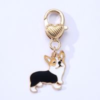 Cute Pet Dog Alloy Drip Oil Pendant Jewelry Accessories sku image 5