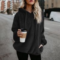 Women's Hoodie Long Sleeve T-shirts Pocket Zipper Simple Style Solid Color main image 4