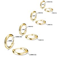 4 Pairs Classic Style Solid Color Plating Stainless Steel Gold Plated Silver Plated Earrings main image 5