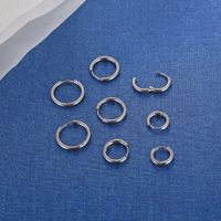 4 Pairs Classic Style Solid Color Plating Stainless Steel Gold Plated Silver Plated Earrings main image 1