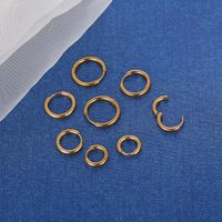 4 Pairs Classic Style Solid Color Plating Stainless Steel Gold Plated Silver Plated Earrings main image 4