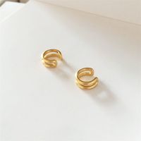 1 Pair Ig Style Solid Color Stainless Steel Ear Cuffs main image 2
