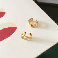 1 Pair Ig Style Solid Color Stainless Steel Ear Cuffs main image 1