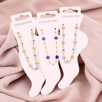 Modern Style Eye Flower Stainless Steel Plating None 18K Gold Plated Women's Anklet main image 1