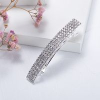 Women's Simple Style Solid Color Rectangle Rhinestone Hair Clip sku image 5