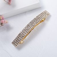 Women's Simple Style Solid Color Rectangle Rhinestone Hair Clip sku image 6