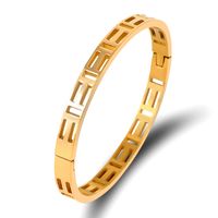 Casual Solid Color Stainless Steel Bangle In Bulk main image 5