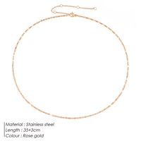 Jewelry Single Layer Chain Necklace Female Creative Stainless Steel Accessories Necklace 316l Clavicle Chain sku image 9